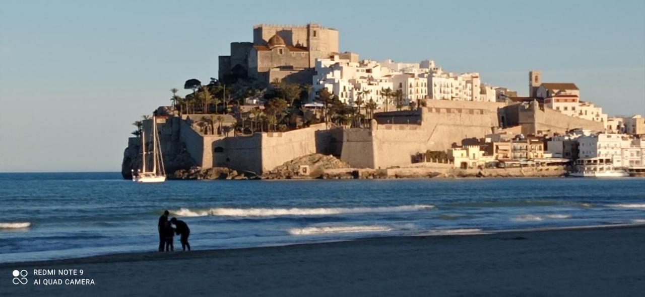 Charmant Appartement Avec Vue Sur Le Chateau De Peniscola Bagian luar foto