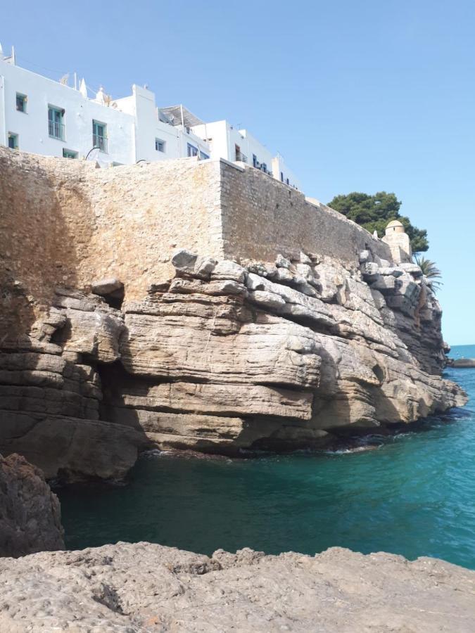 Charmant Appartement Avec Vue Sur Le Chateau De Peniscola Bagian luar foto