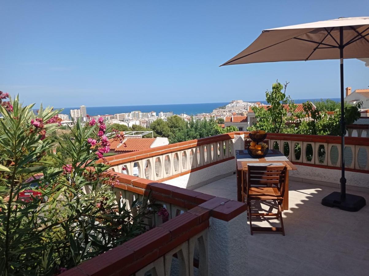 Charmant Appartement Avec Vue Sur Le Chateau De Peniscola Bagian luar foto