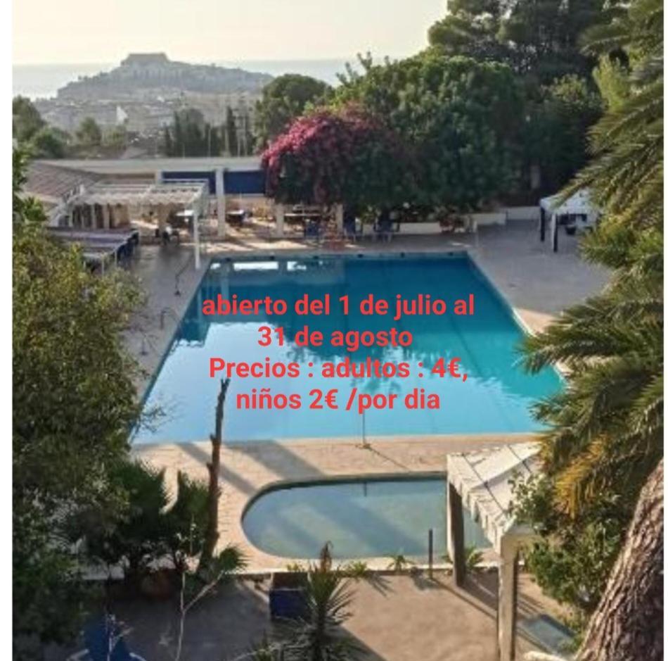 Charmant Appartement Avec Vue Sur Le Chateau De Peniscola Bagian luar foto
